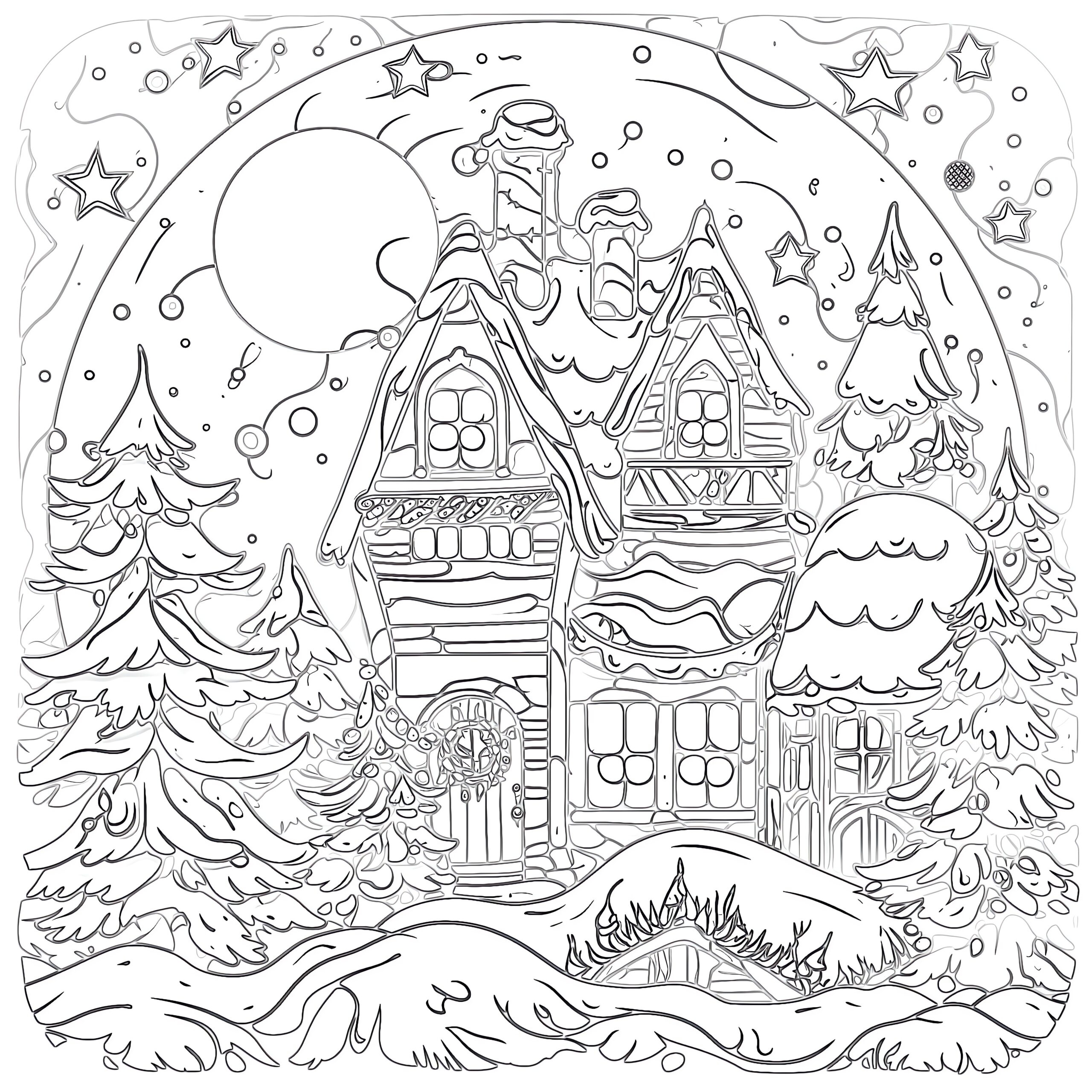 Free Adult Coloring Christmas Pages