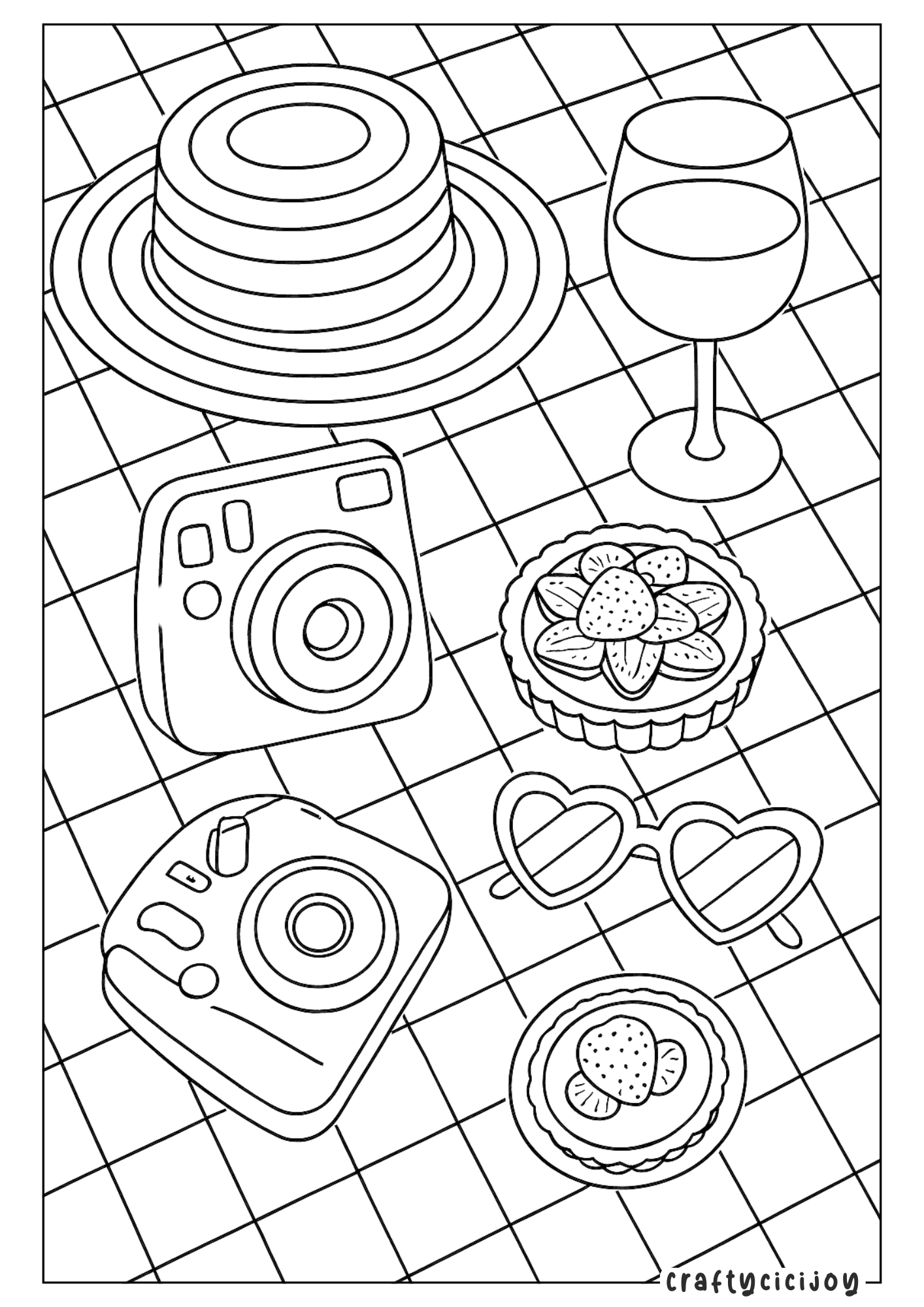 Aesthetic Coloring Pages 50 Free Printable PDFs CraftyCiciJoy Coloring Pages