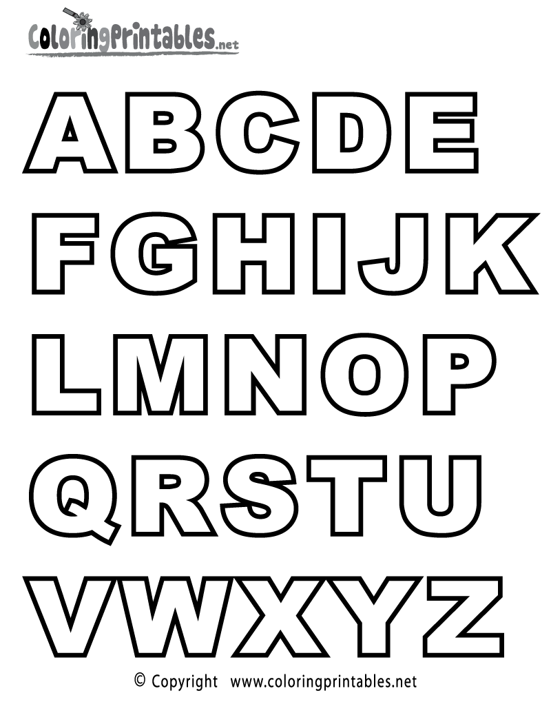 Free Printable Alphabet Coloring Pages For Adults