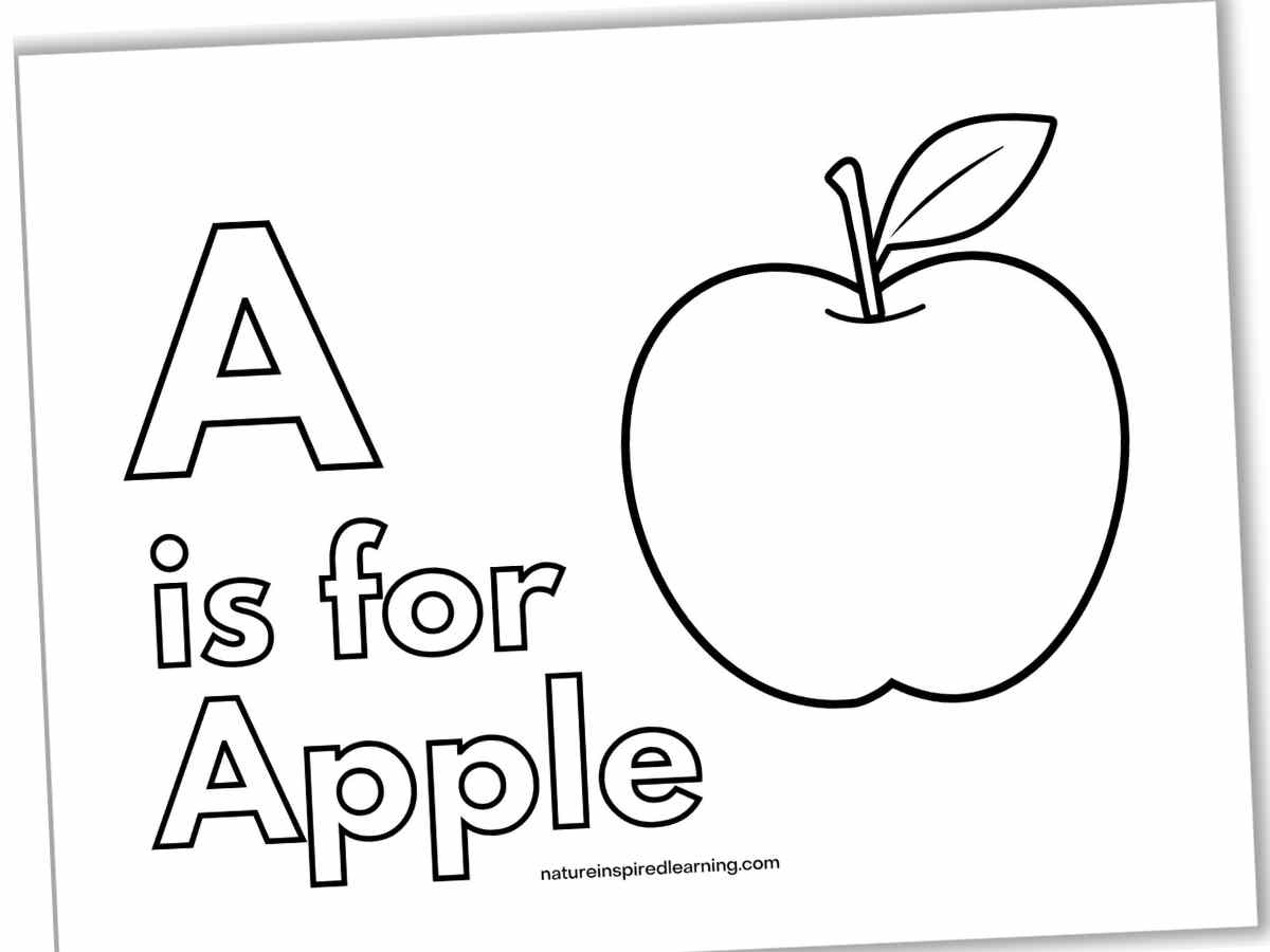 Apple Coloring Pages Nature Inspired Learning