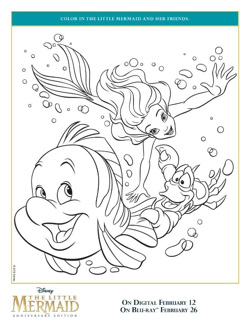 ariel and friends coloring page mama likes this