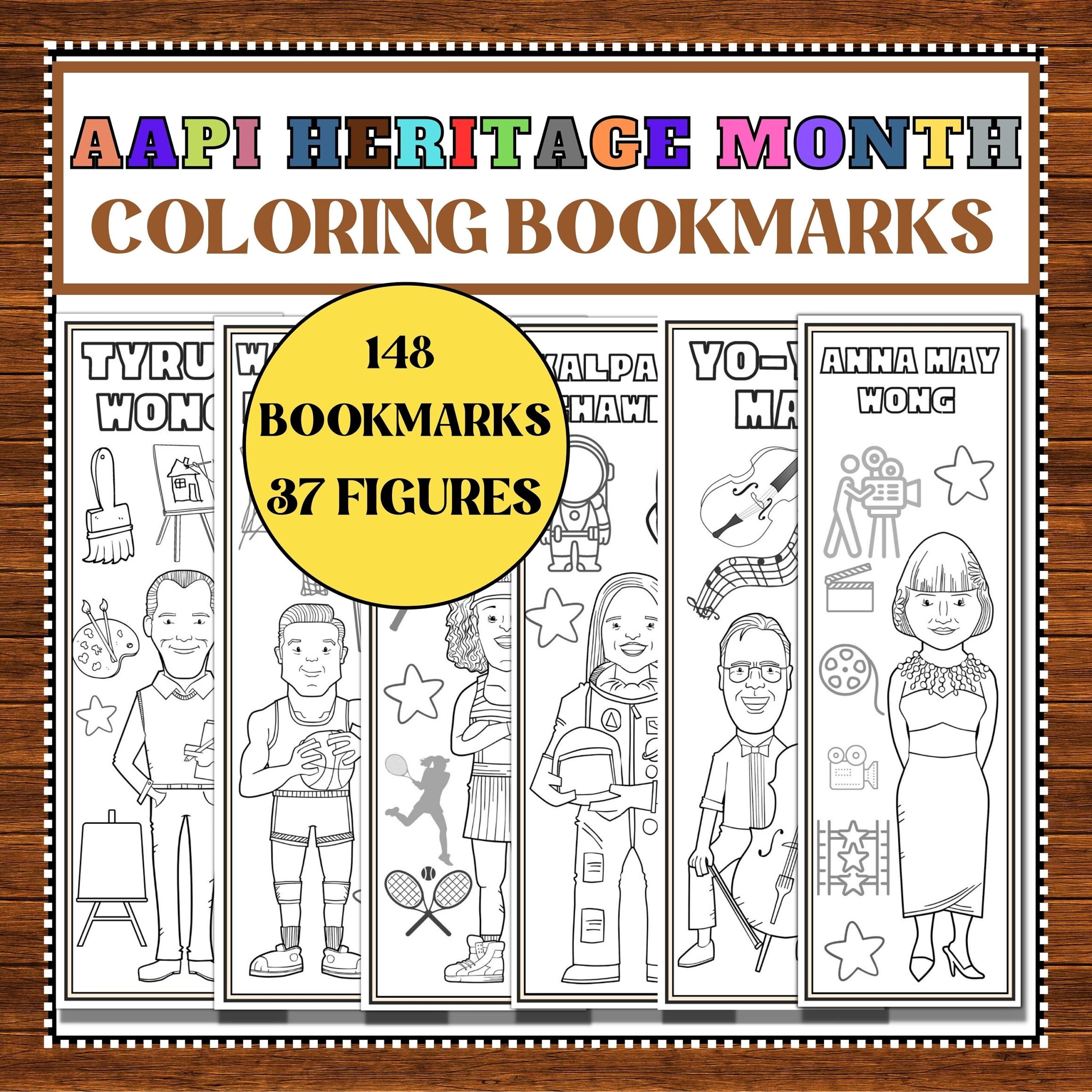 Asian American Pacific Islanders Heritage Month Coloring Bookmarks Celebrate AAPI Heritage Month Coloring Sheets Digital Download AAPI Etsy