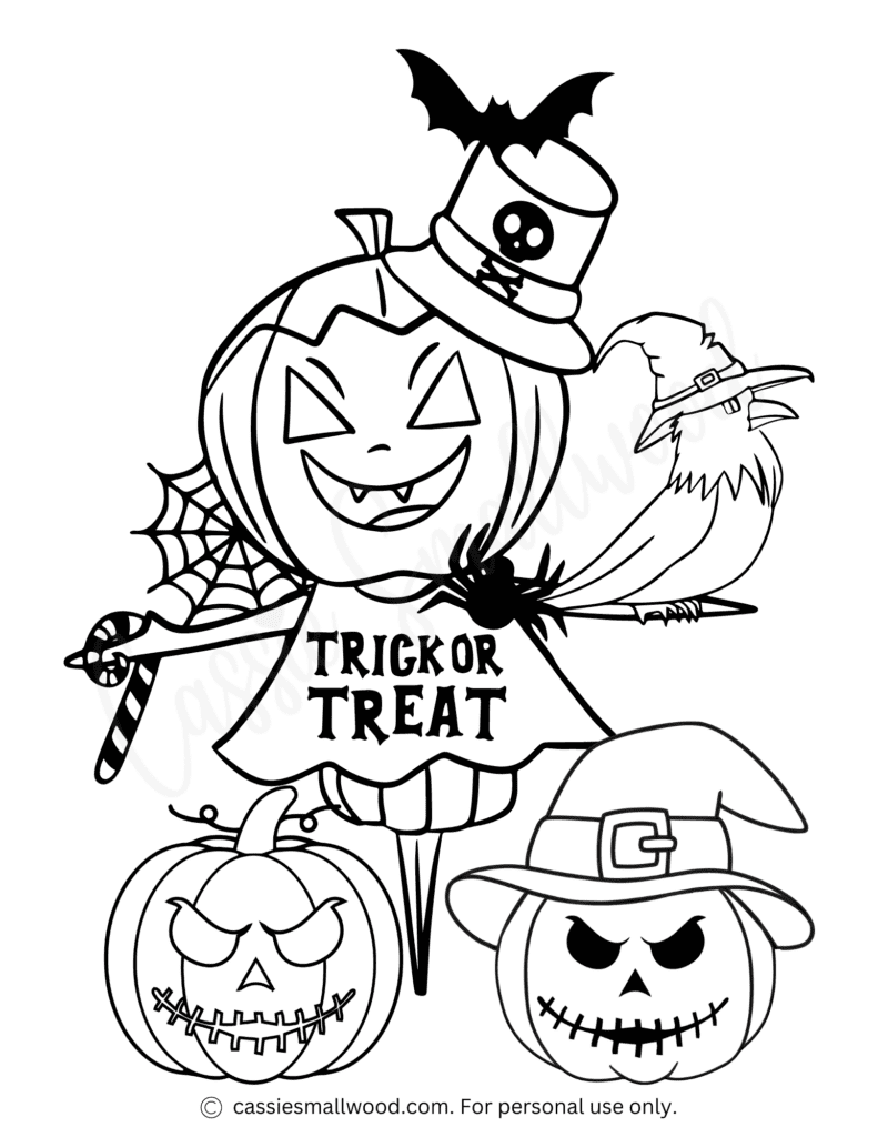 Halloween Pages To Color In For Free