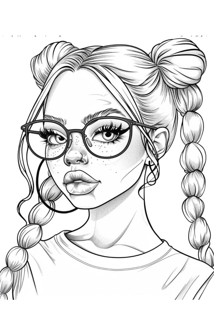Baddie Coloring Page