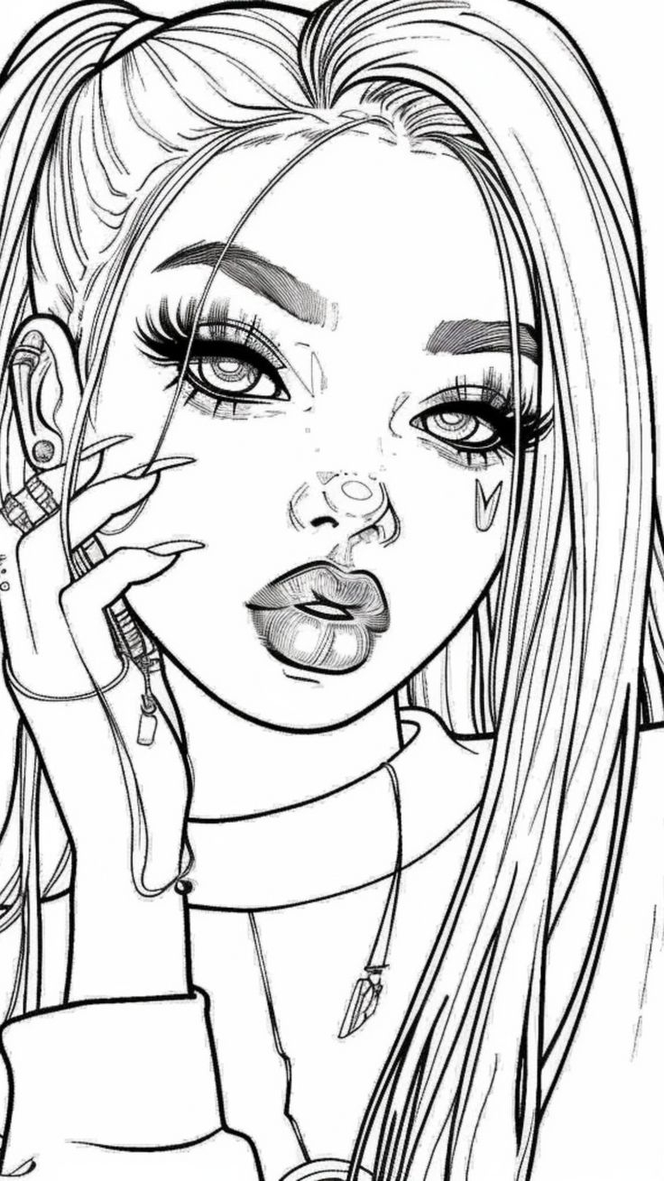 Baddie Coloring Pages