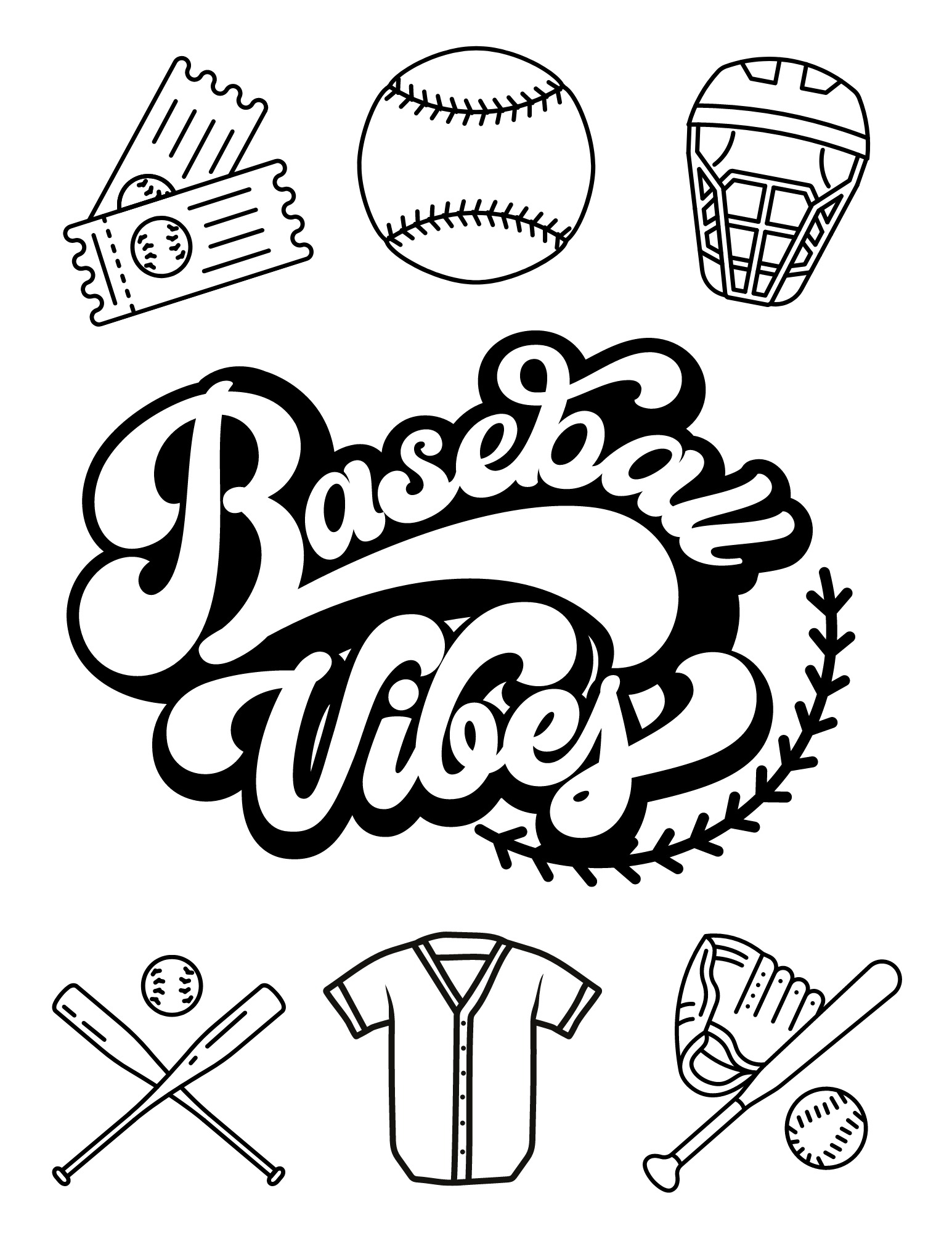Baseball Coloring Pages Two Kids And A Coupon