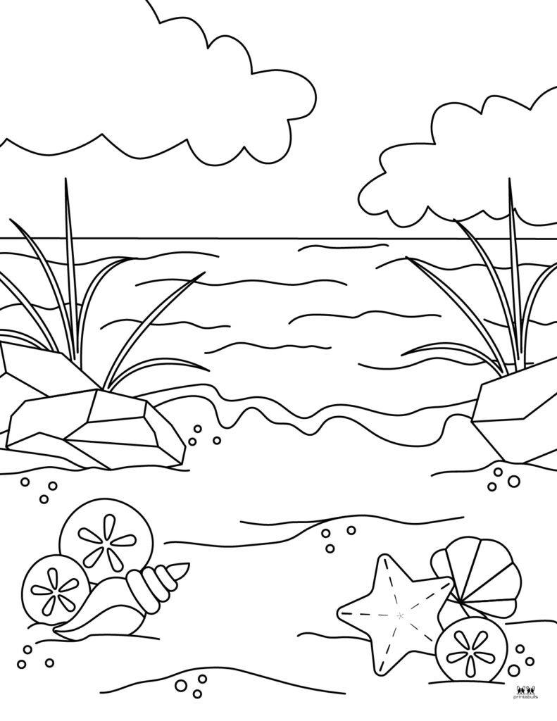Printable Beach Coloring Pages