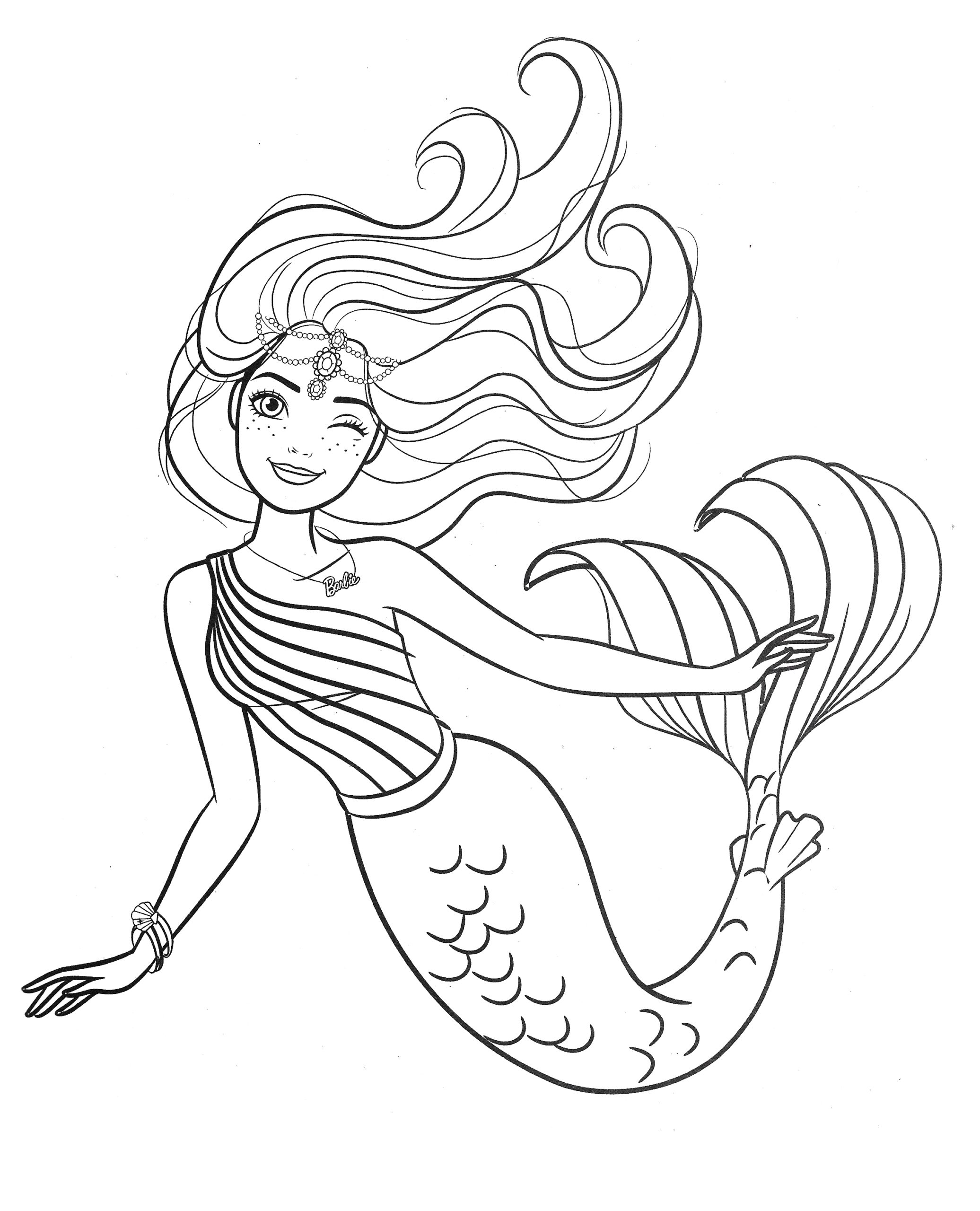 Barbie Free Printable Coloring Pages