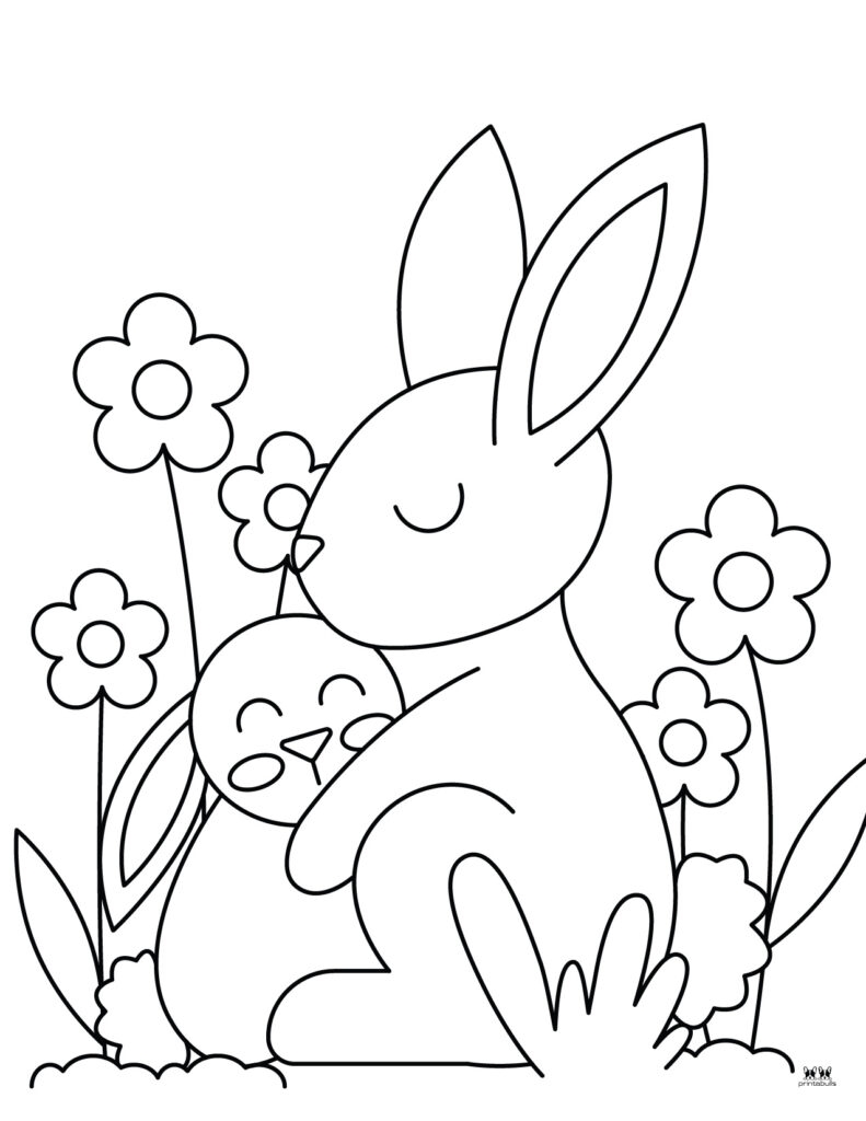 Free Bunny Coloring Pages Printable