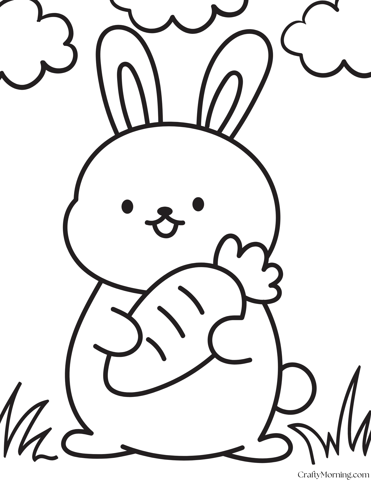 bunny coloring pages to print crafty morning