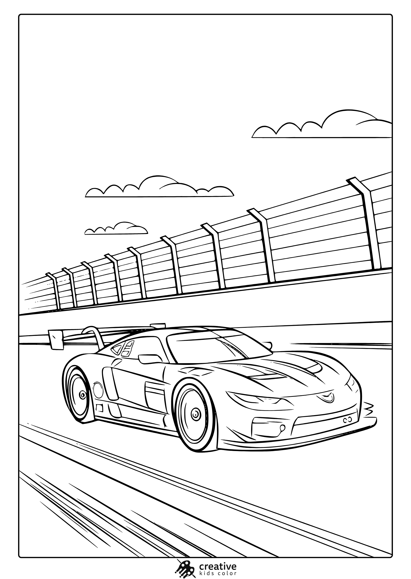 Printable Race Car Coloring Pages