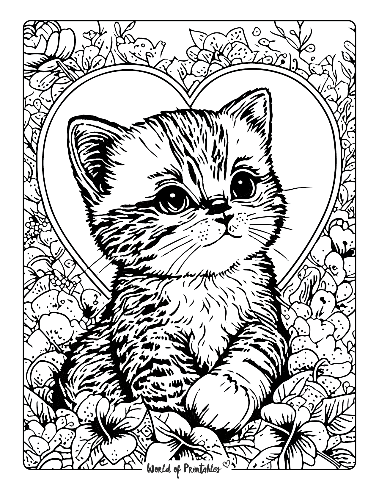 Printable Cats Coloring Pages