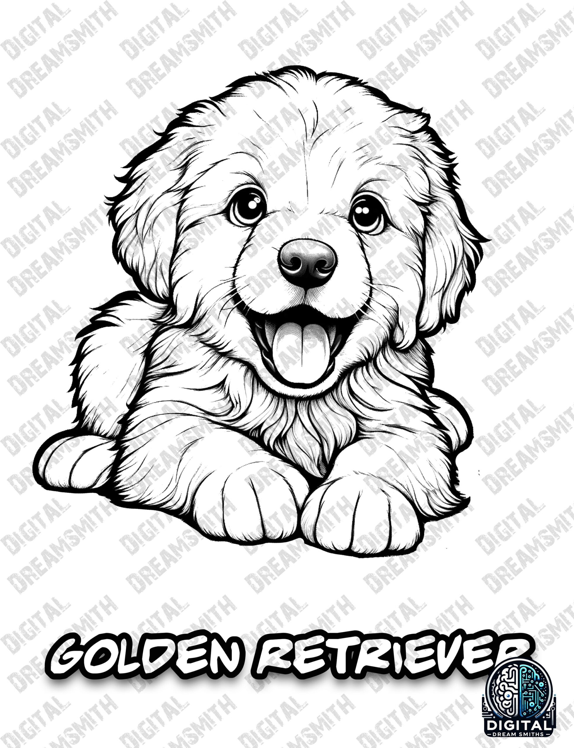 Printable Coloring Page Dog