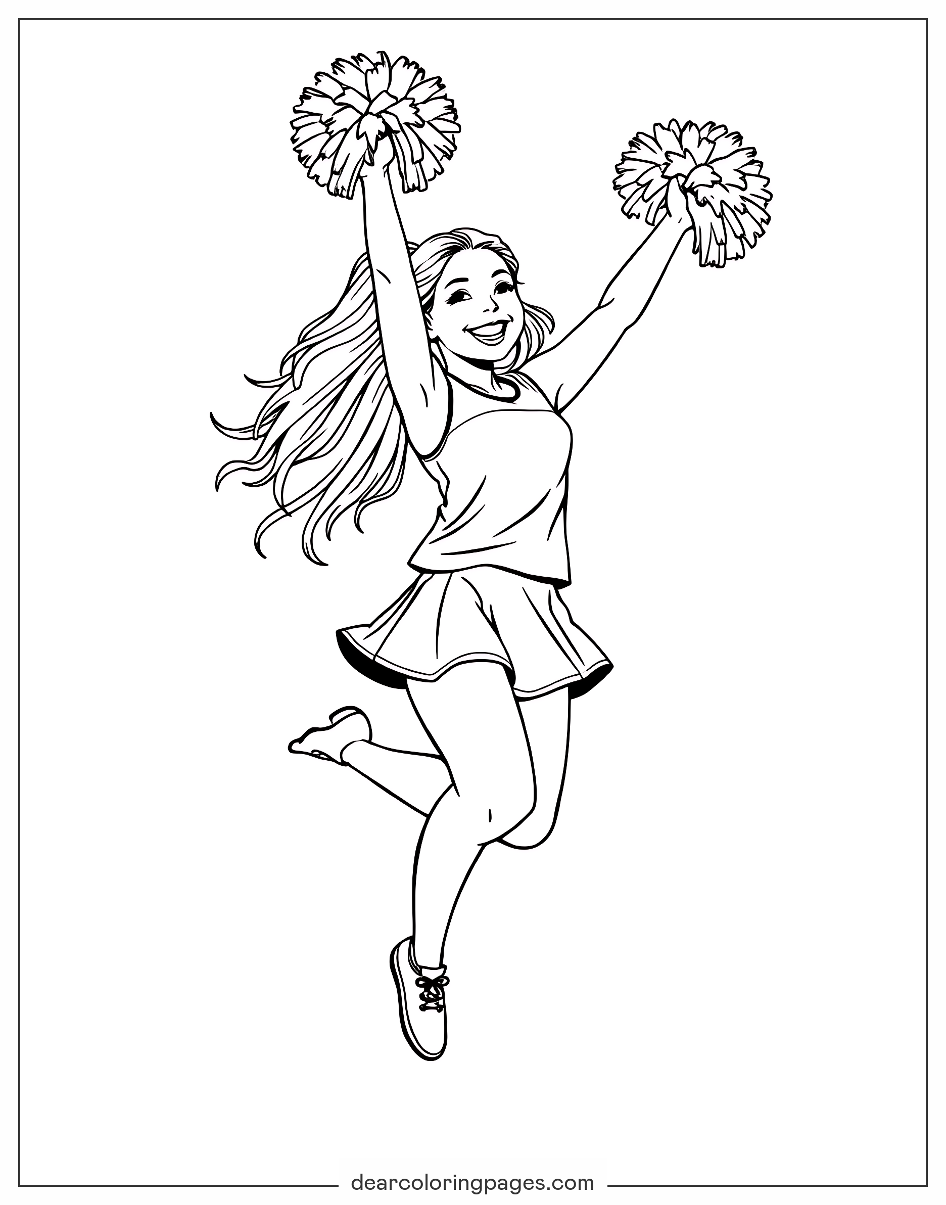 Cheerleading Coloring Pages Printable