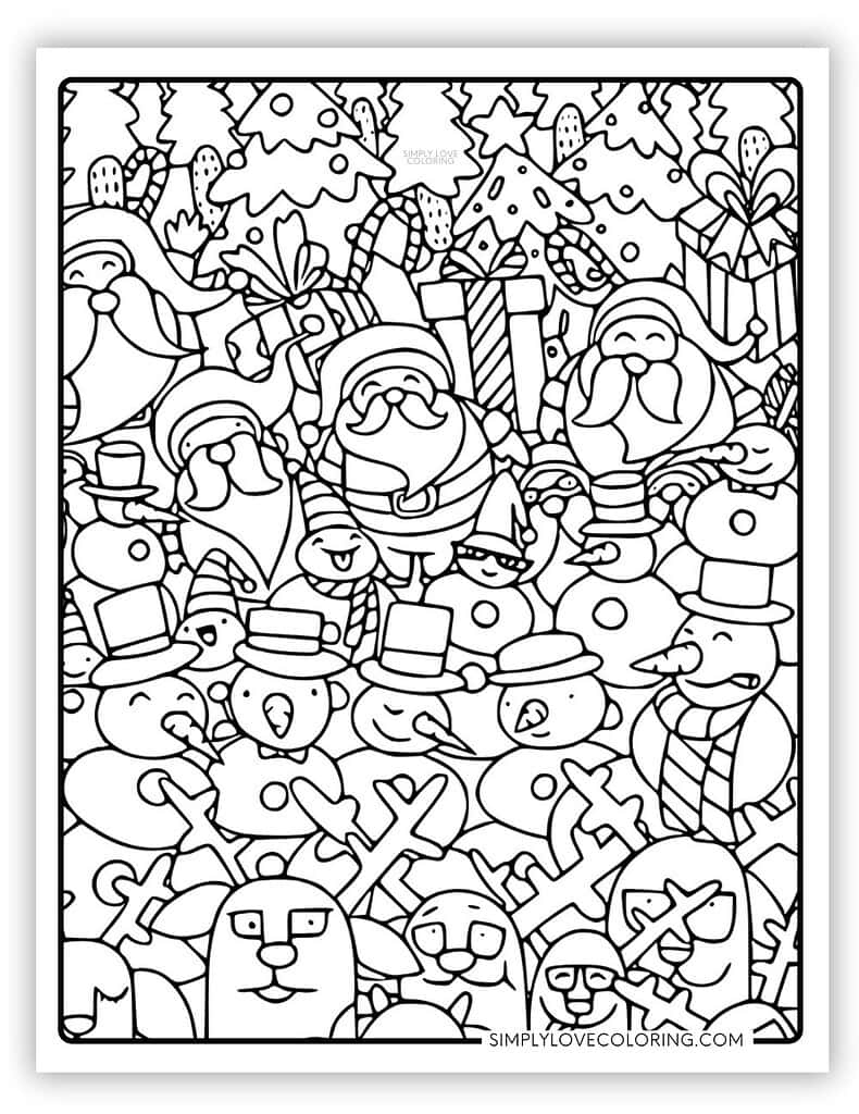 Christmas Coloring Pages For Adults Free PDF Printables Simply Love Coloring