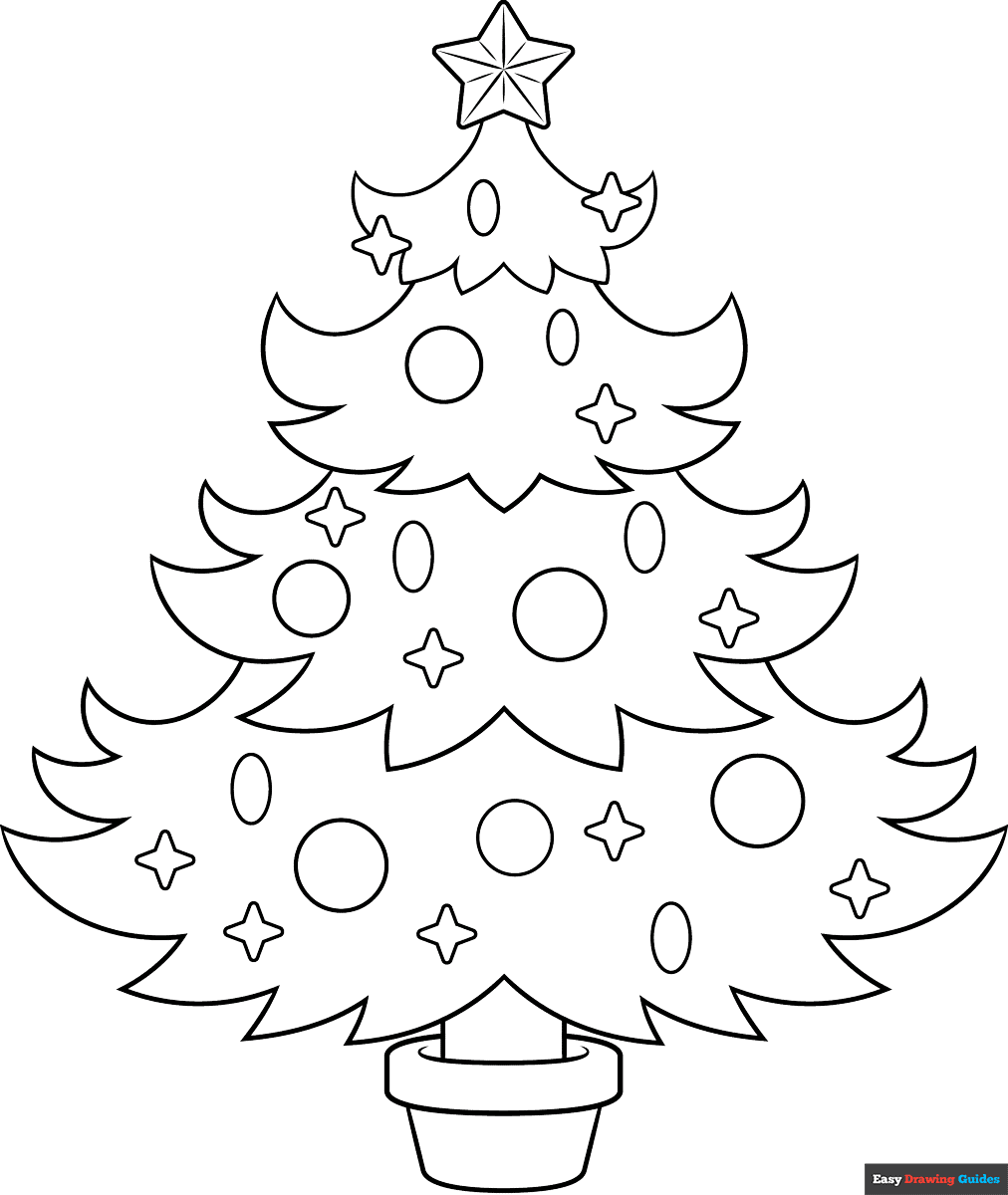 Free Christmas Tree Coloring Pages To Print