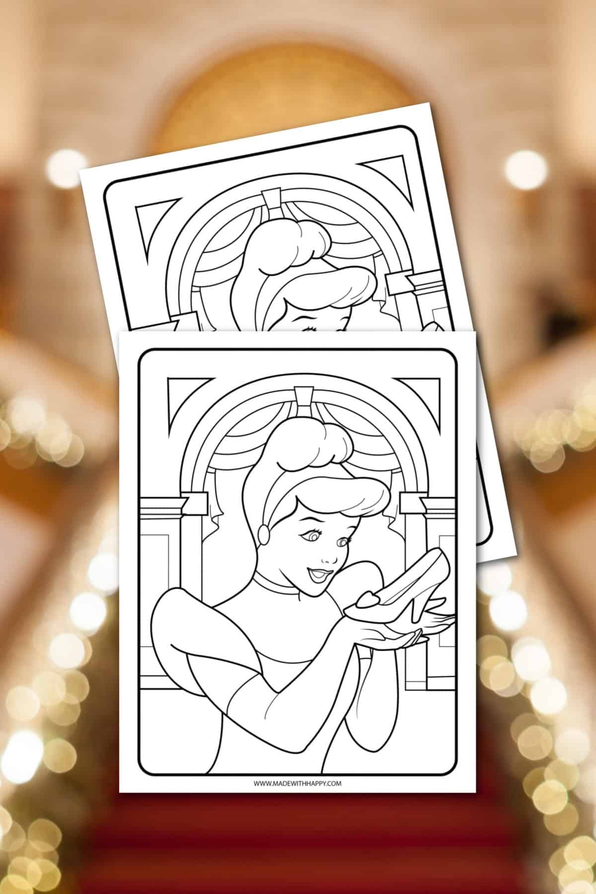 Cinderella Coloring Page Printable