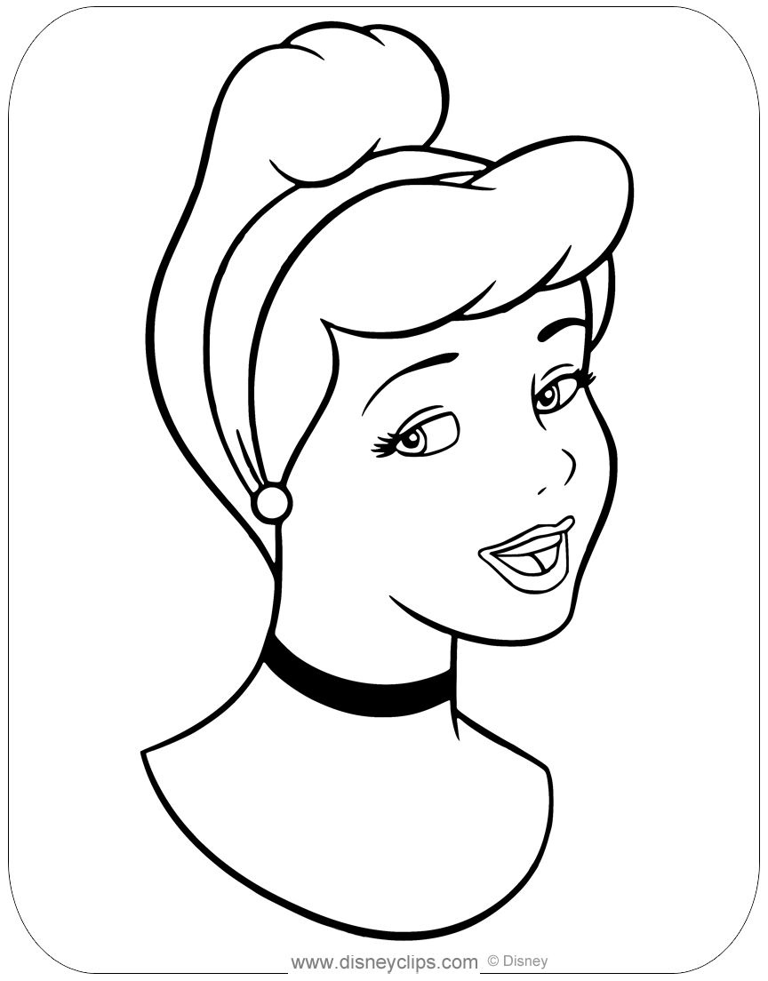 Free Coloring Pages Cinderella