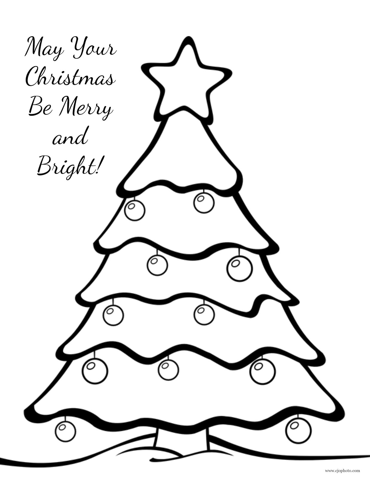 cjo photo christmas coloring page christmas tree