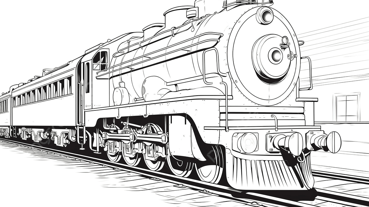 Classic Railway Layout Coloring Page Free Printable Background Vectors Free Clip Art Free Vector Train Coloring Picture Color Powerpoint Background Image And Wallpaper For Free Download