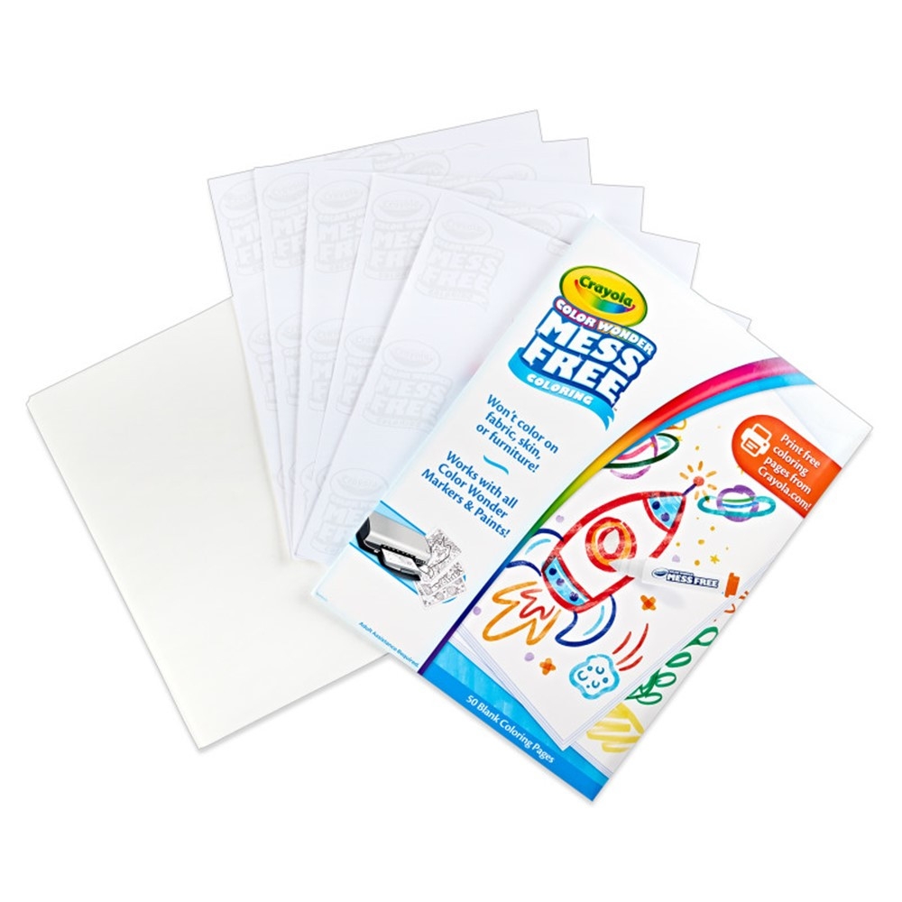Color Wonder 50 Blank Coloring Pages BIN752840 Crayola Llc Art Activity Books