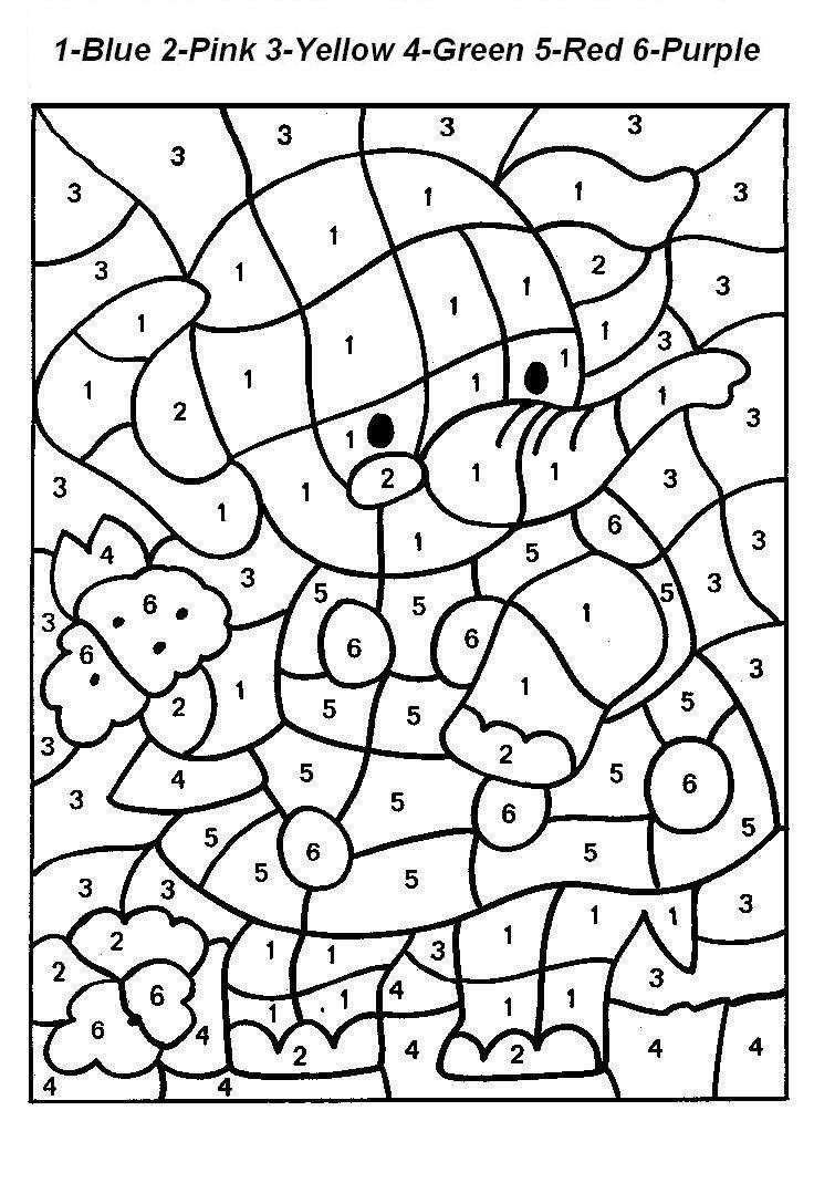 Color By Number Coloring Pages Free