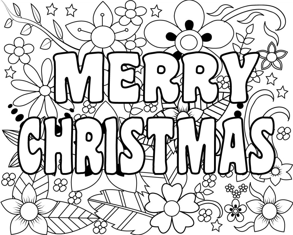 Merry Christmas Printable Coloring Pages
