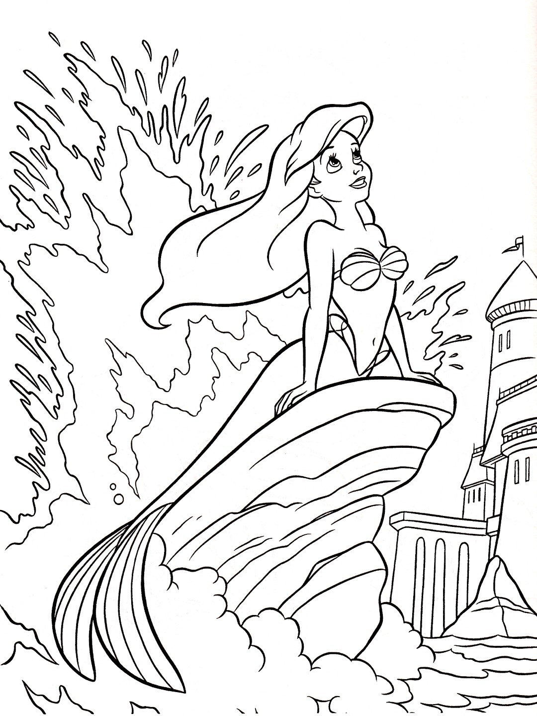 Coloring Pages Ariel Disney Princess Coloring Pages