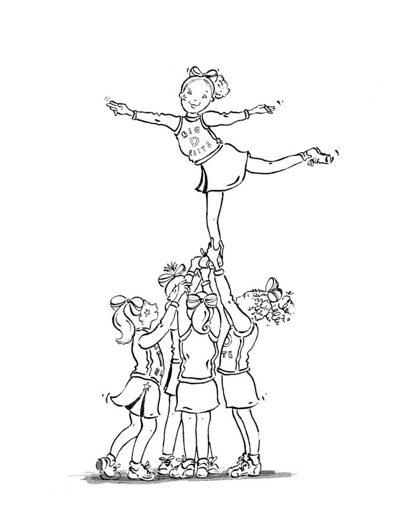 Coloring Pages Cheerleading Coloring Pages For Kids