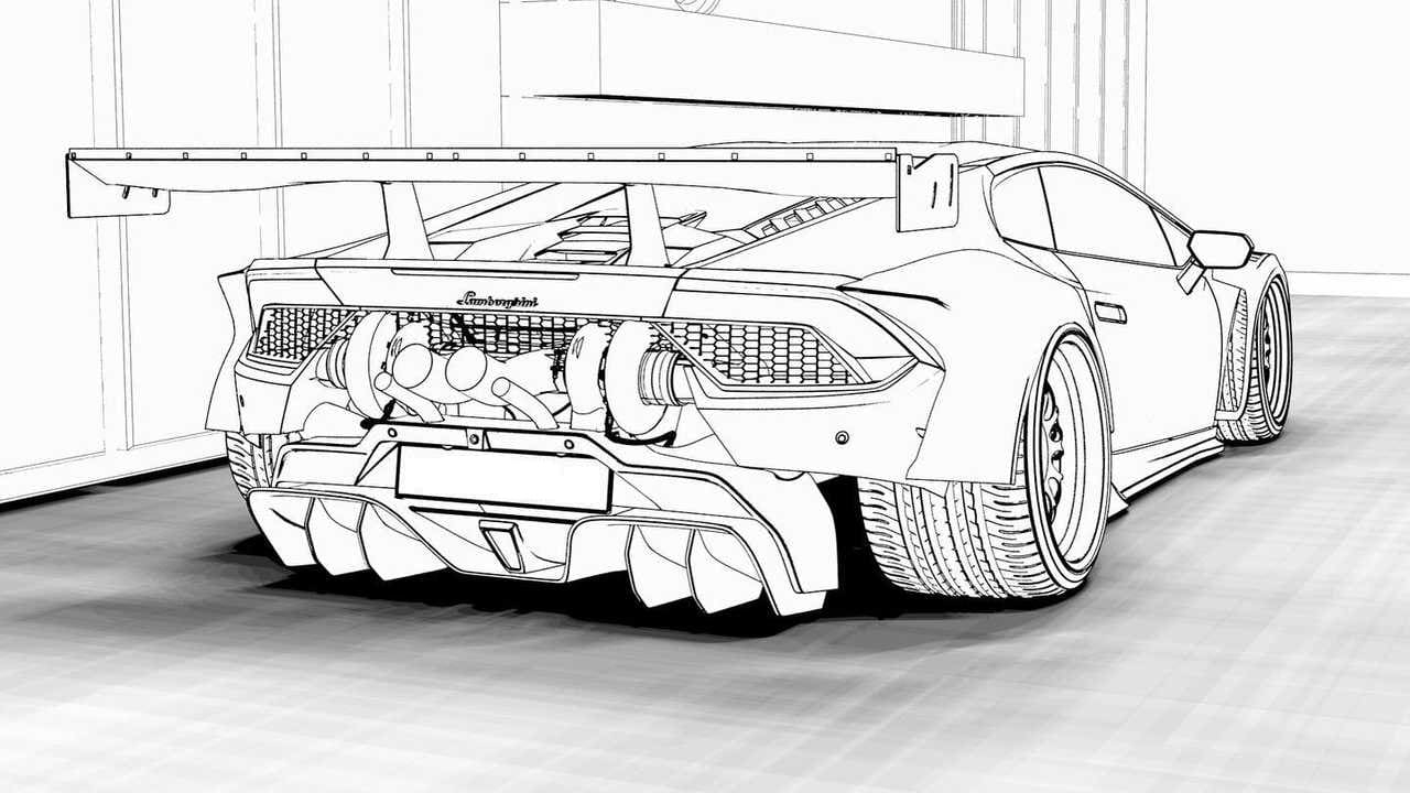 Printable Lamborghini Coloring Pages