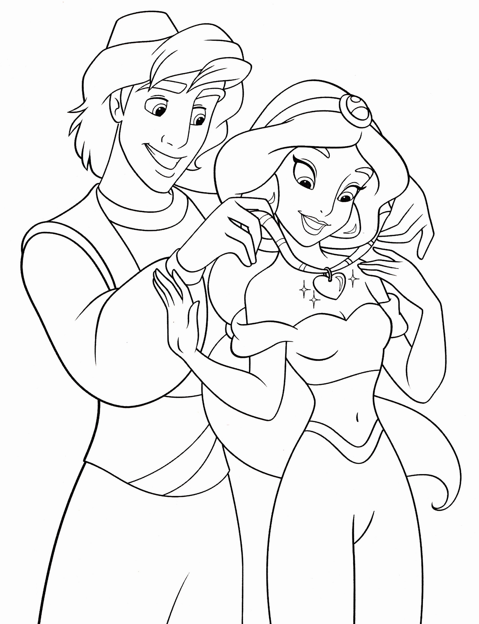 Jasmine Coloring Pages Printable