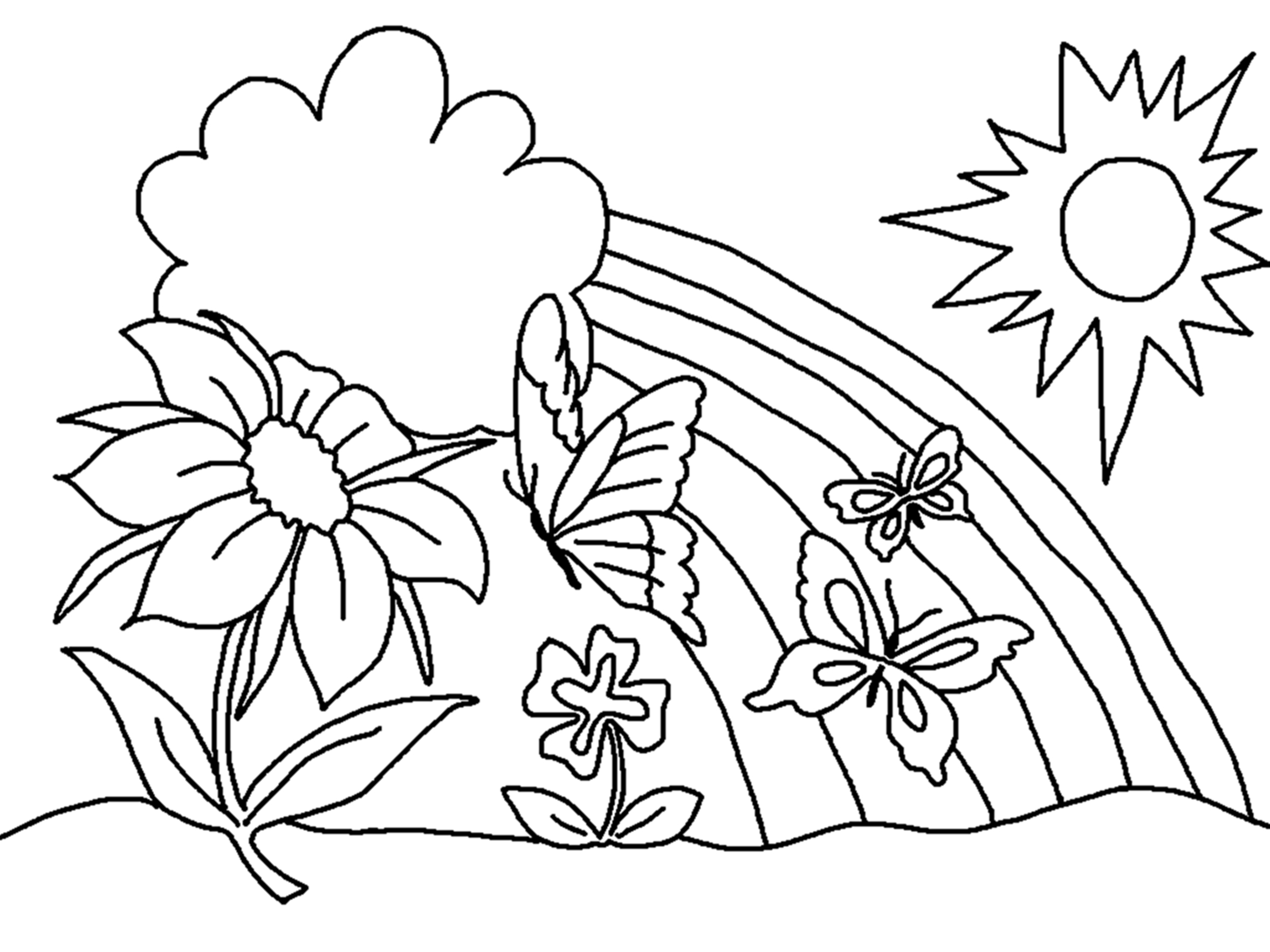 Coloring Pages Download Free Flower Coloring Page