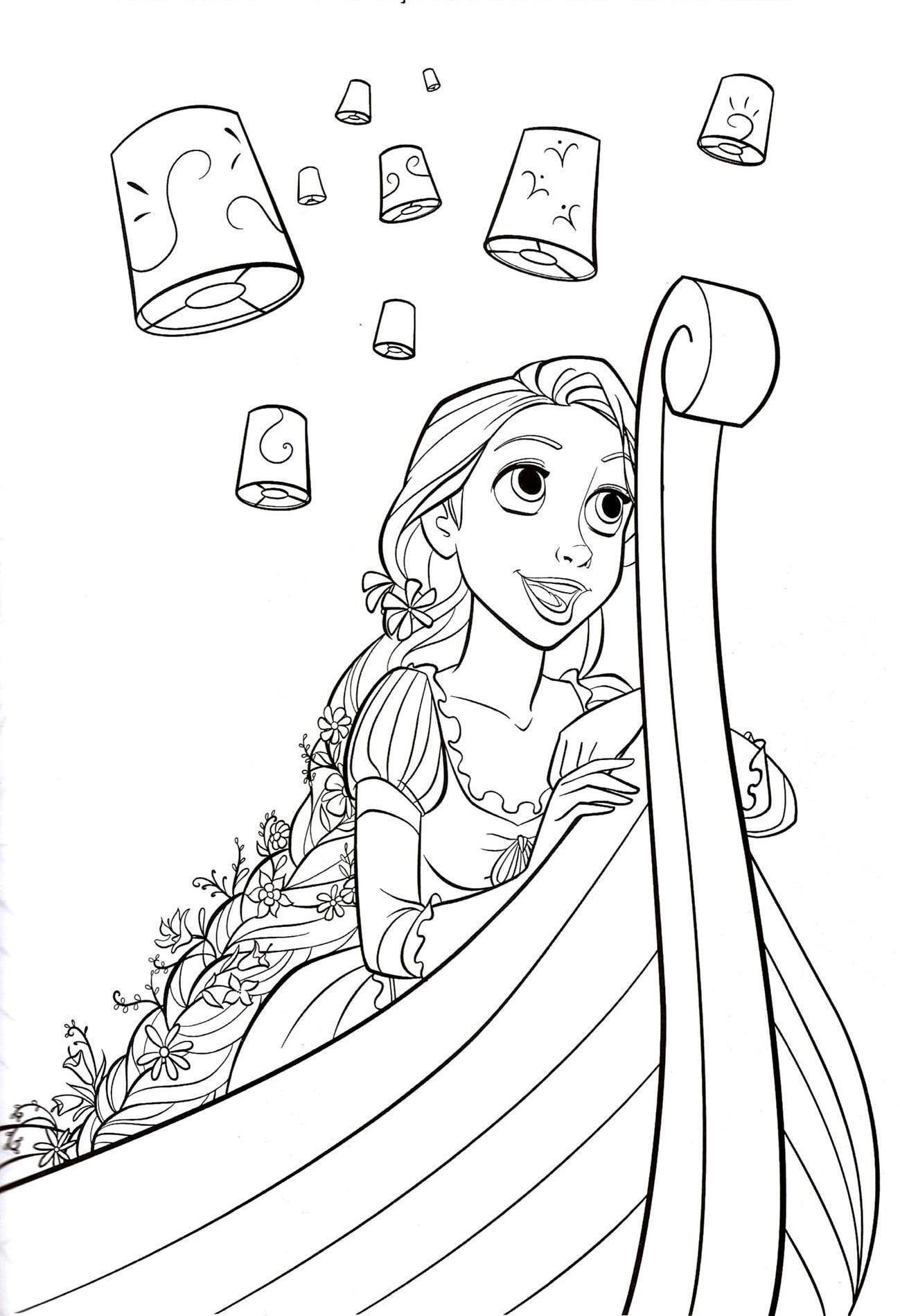 Printable Coloring Pages Of Rapunzel