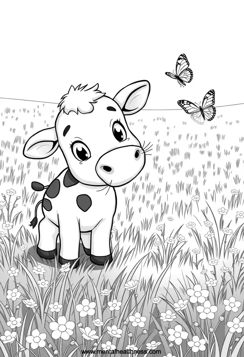 cow coloring pages free pdf printables