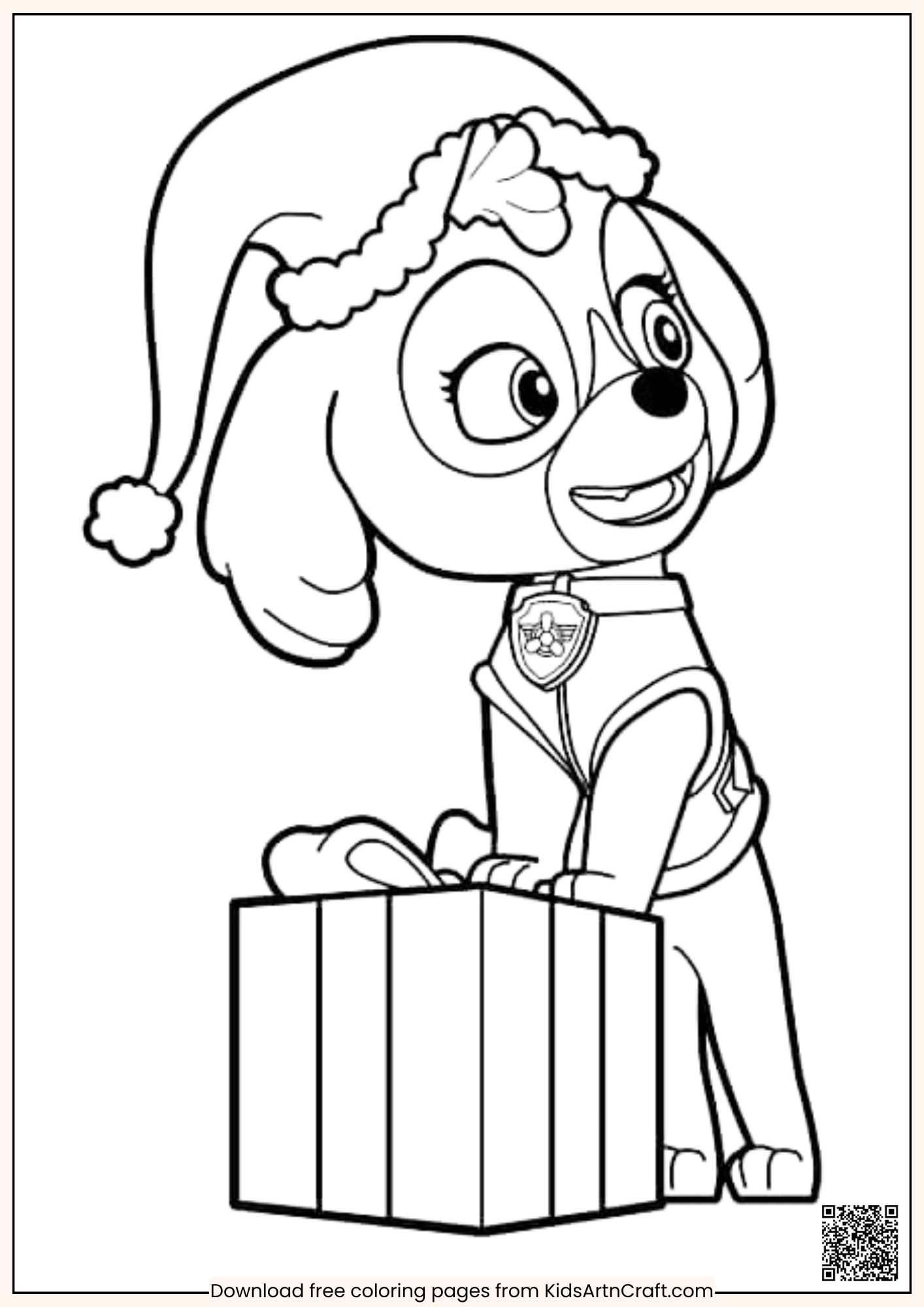 Free Printable Paw Patrol Christmas Coloring Pages
