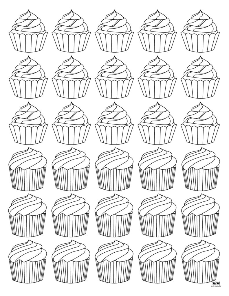 Cupcake Coloring Pages Printable
