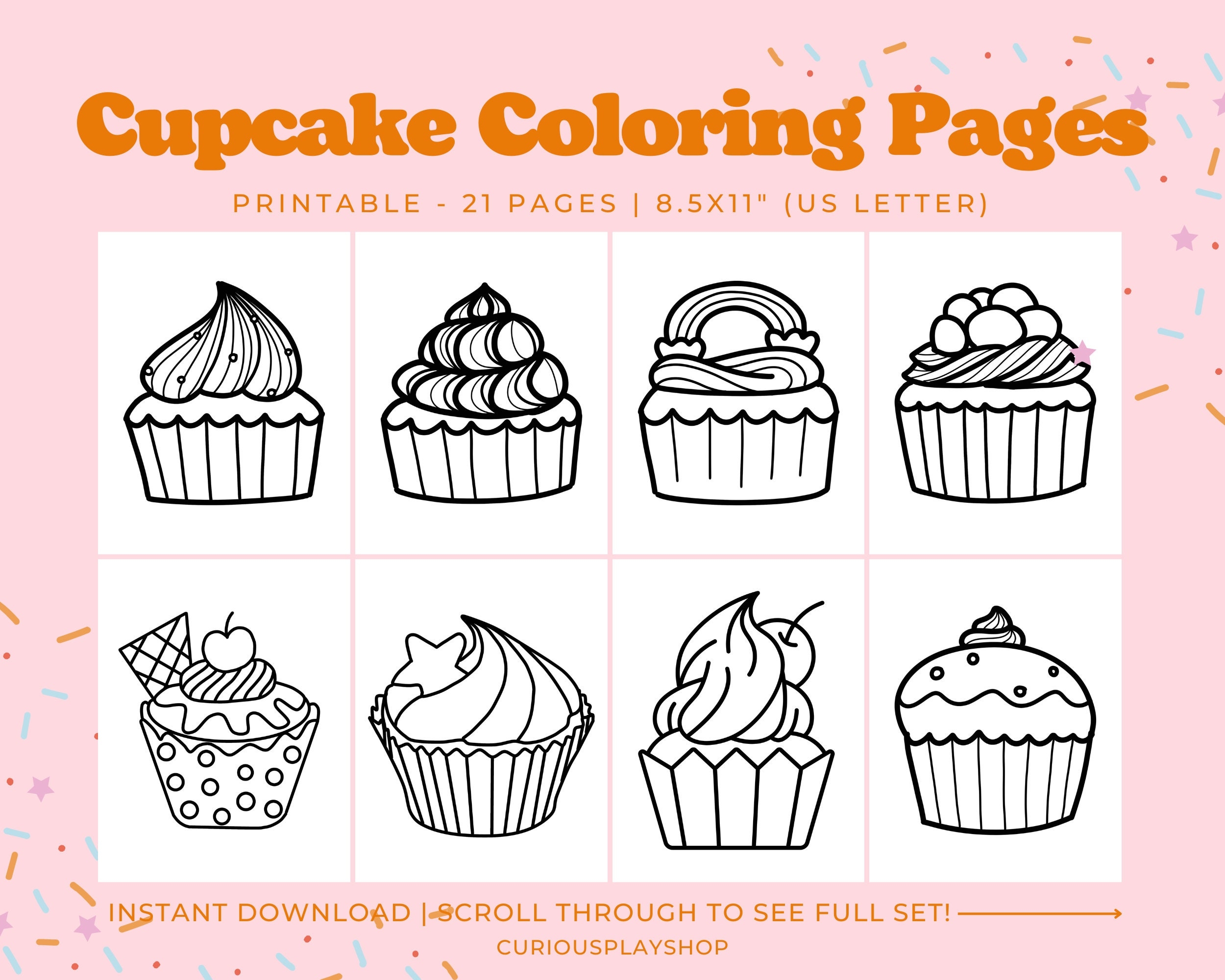 Cake Printable Coloring Pages