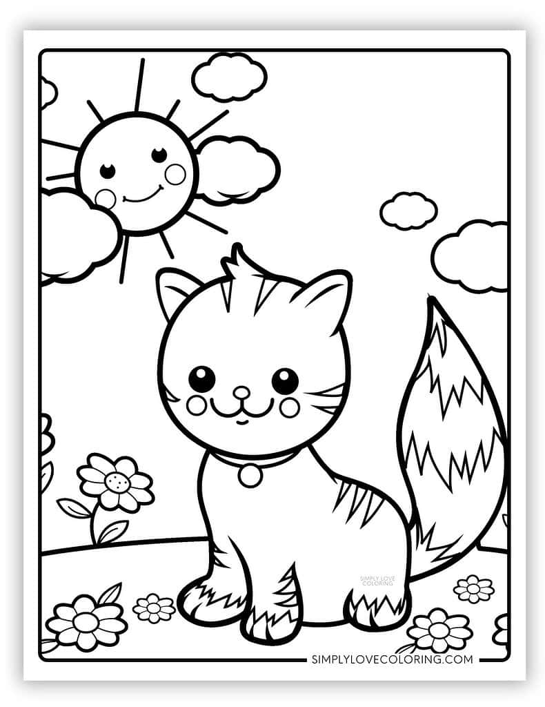 Kitten Free Printable Coloring Pages