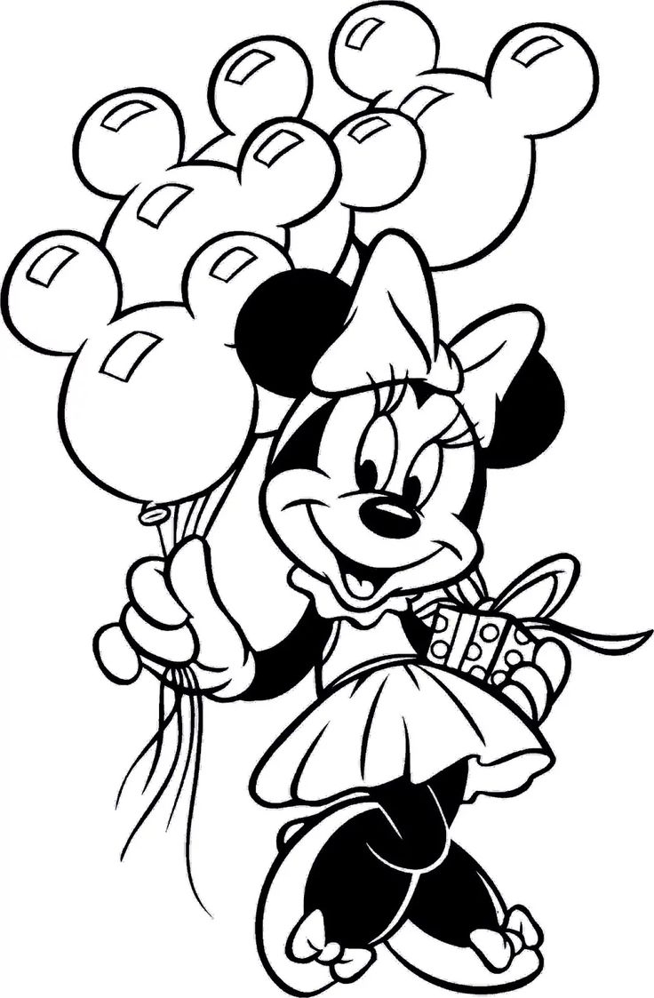Minnie Mouse Coloring Page Free