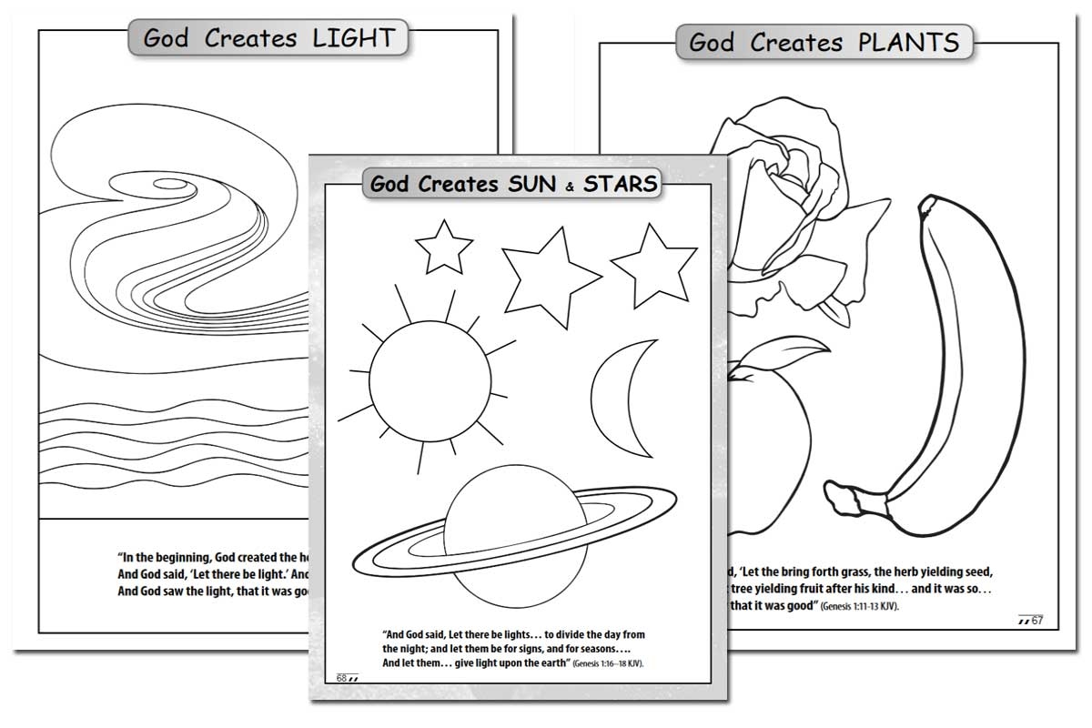 Printable Days Of Creation Coloring Pages