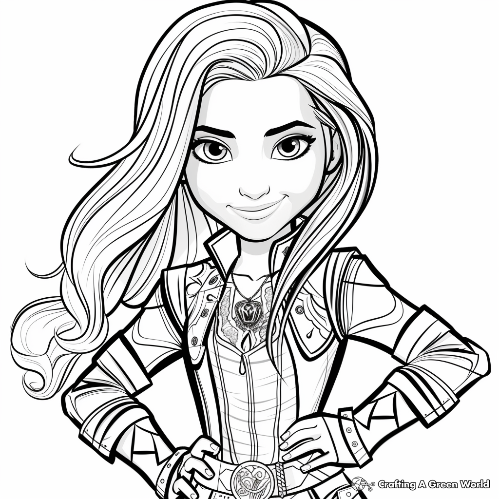 Printable Descendants Coloring Pages