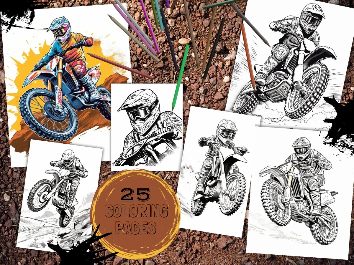 Dirt Bike Coloring Page Printable