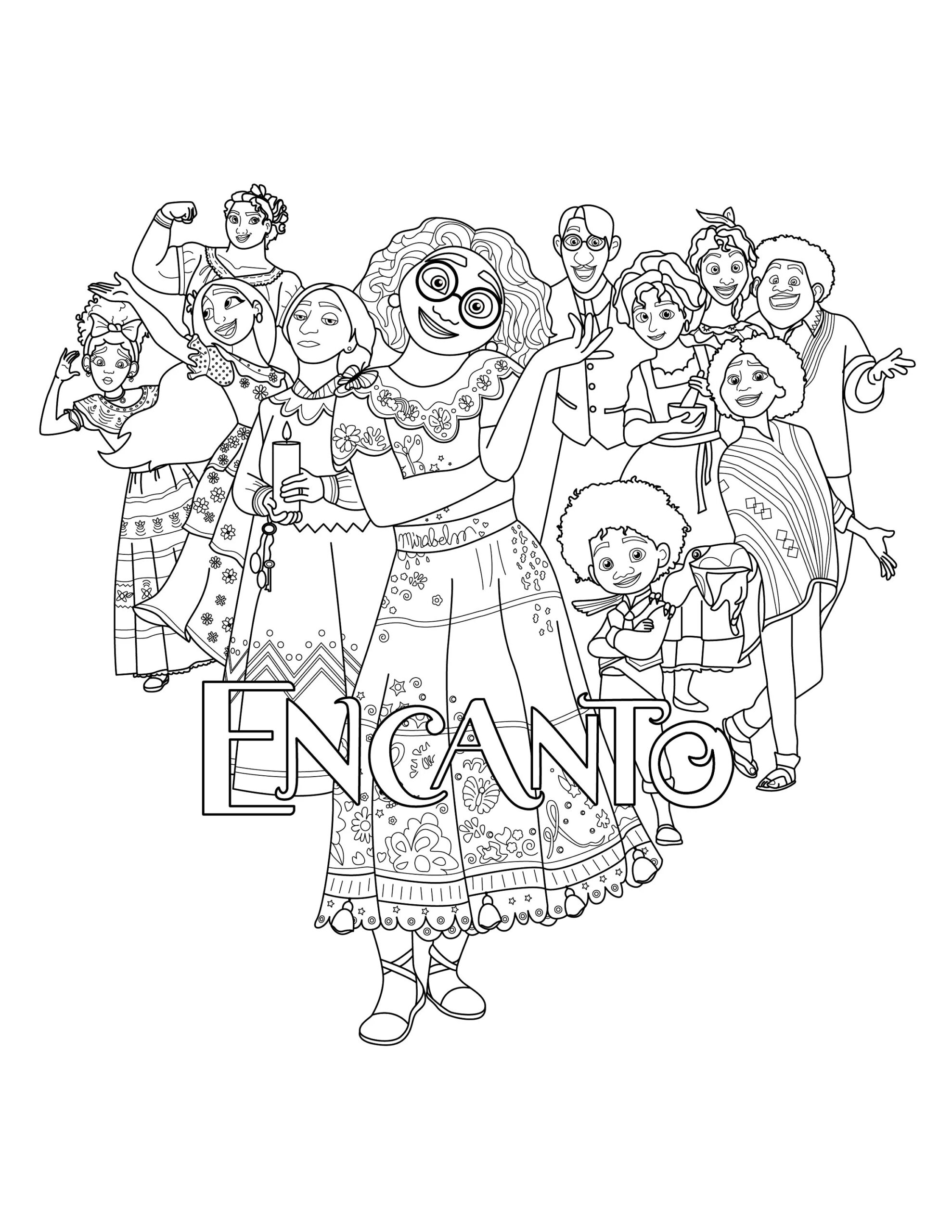 Encanto Coloring Page Digital Encanto Coloring Page PDF Instant Download Madrigal Family Encanto Coloring Pages Maribel Digital Etsy