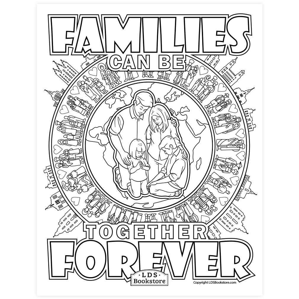 Families Can Be Together Forever Coloring Page Printable Doctrine And Covenants Coloring Page