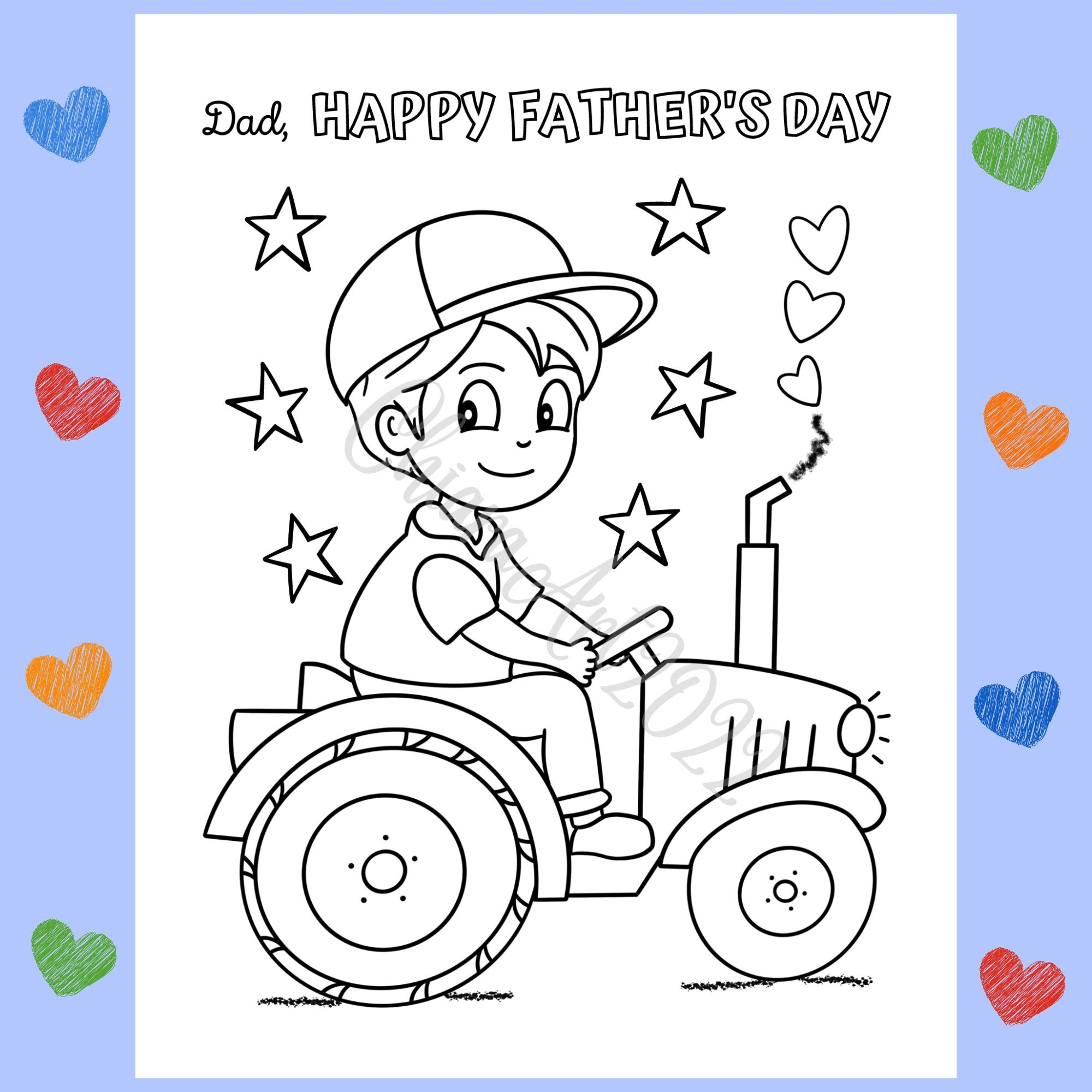Fathers Day Printable Coloring Pages