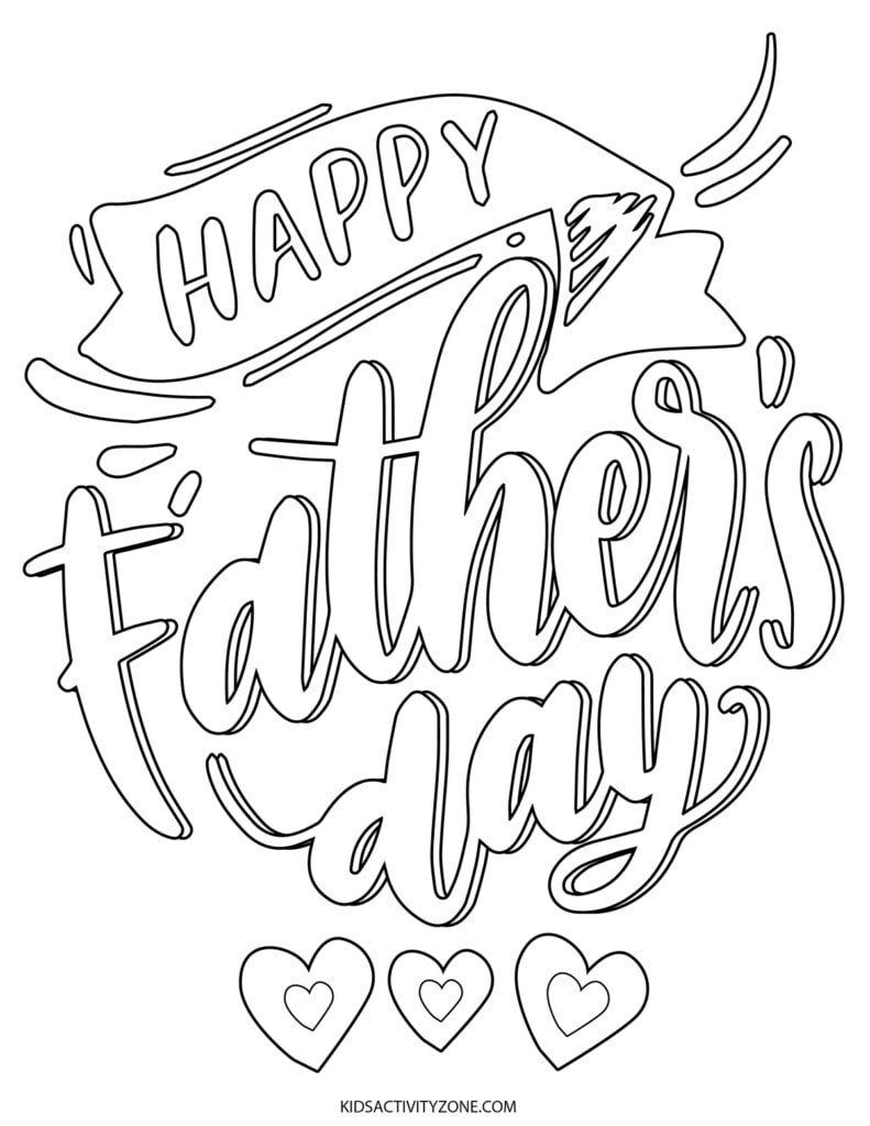 Free Printable Fathers Day Coloring Pages