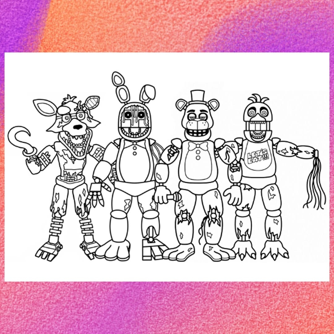 Five Nights At Freddy's Coloring Pages Printable