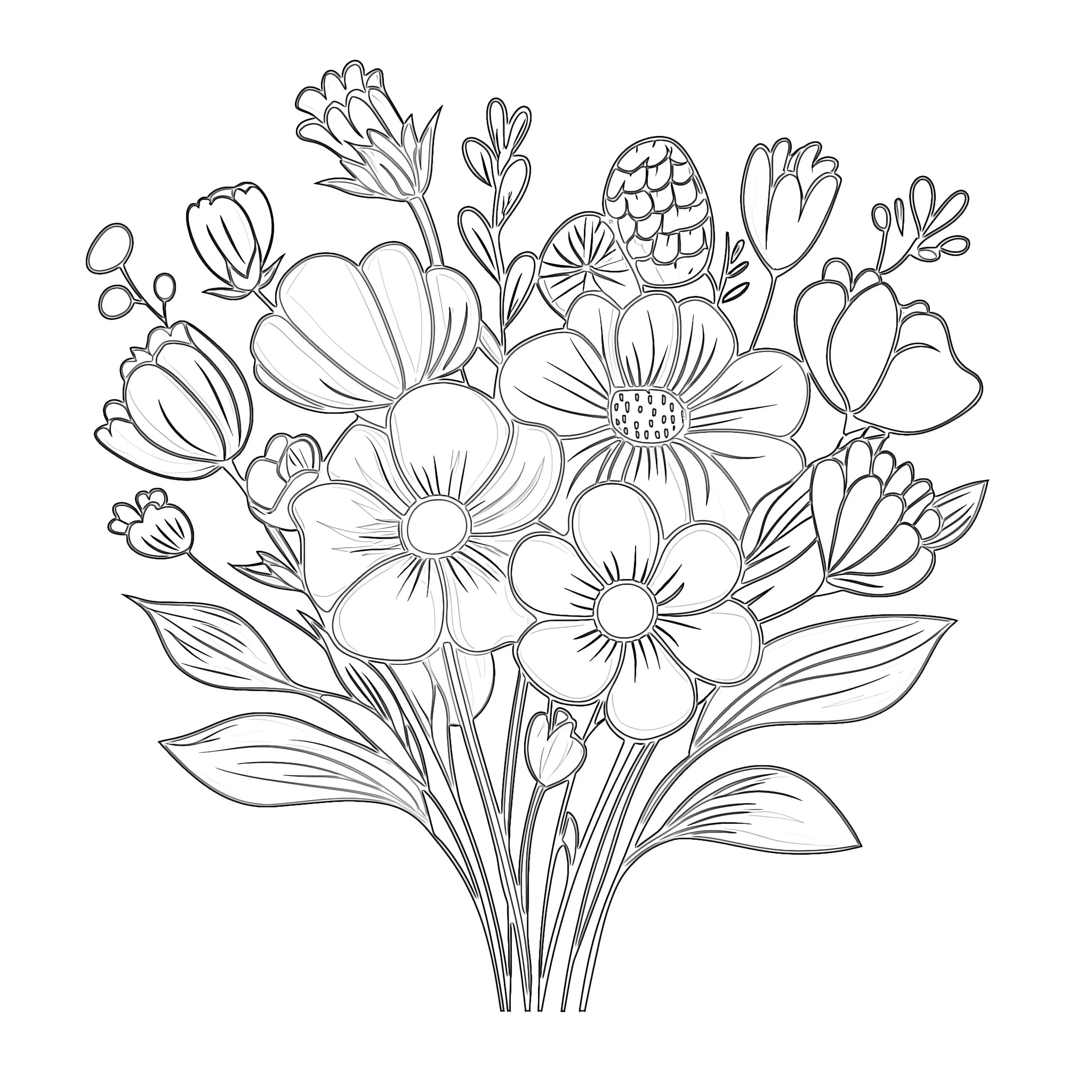 Printable Color Pages Flowers
