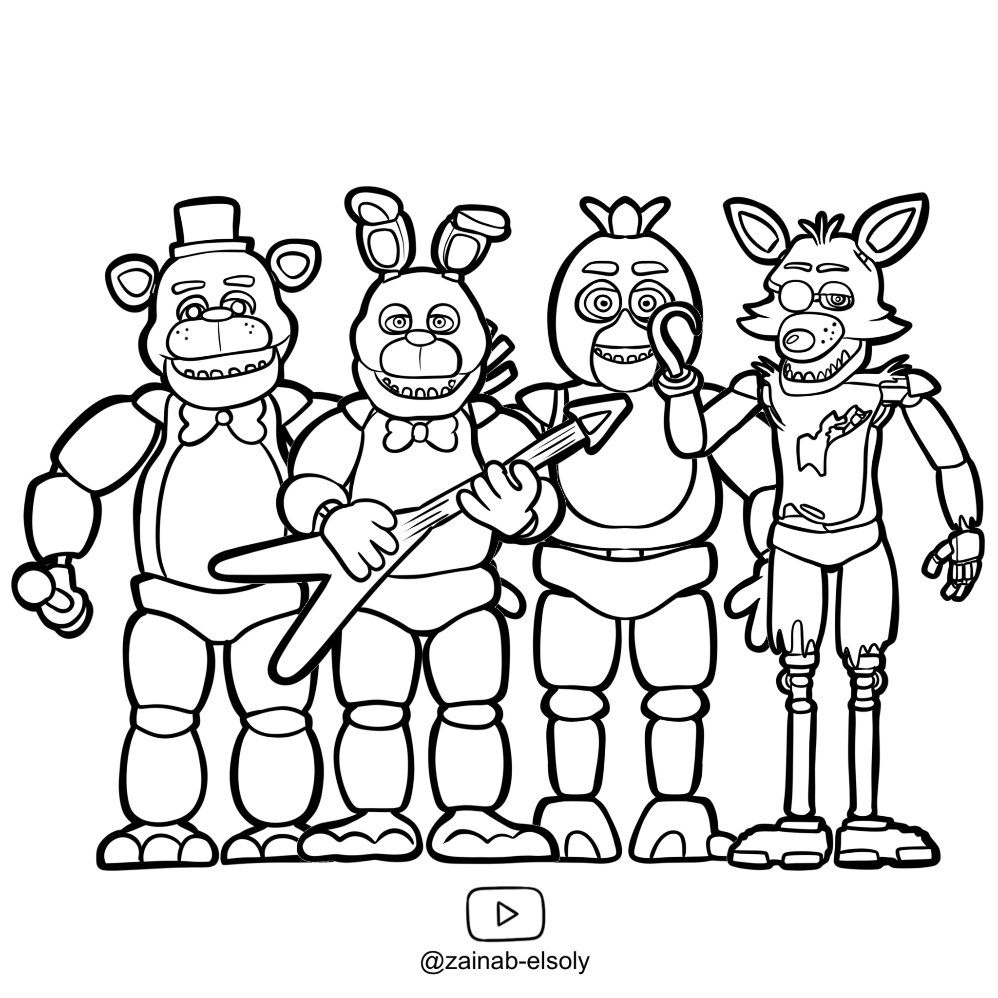 Free Coloring Pages Five Nights At Freddy's