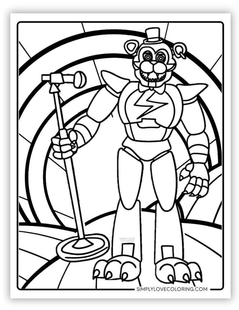 FNAF Coloring Pages Five Nights At Freddy s Free PDF Downloads Simply Love Coloring